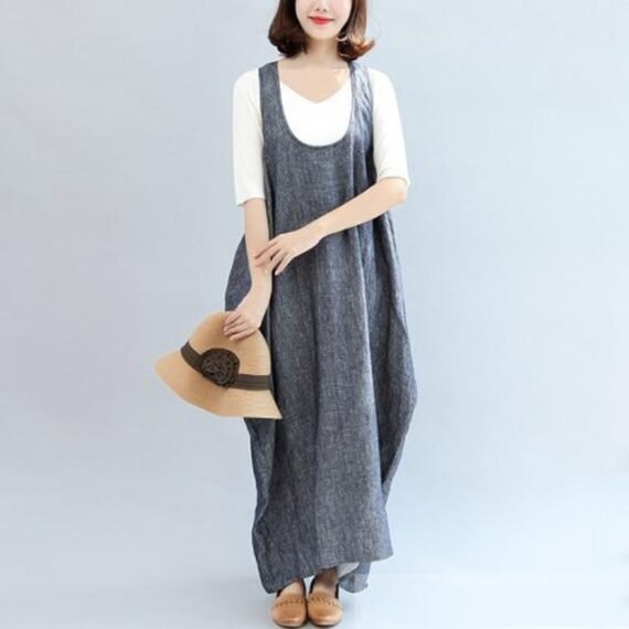 Asymmetrical Overall Dress - Image 3