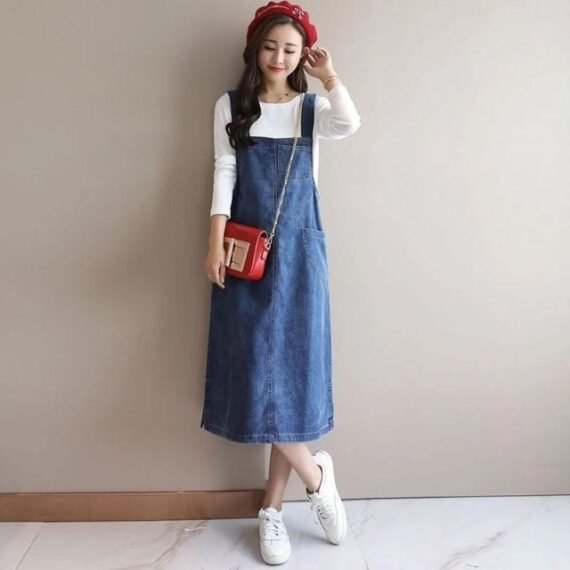 Back At It Denim Overall Dress - Image 6