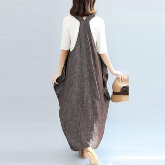 Asymmetrical Overall Dress - Image 8