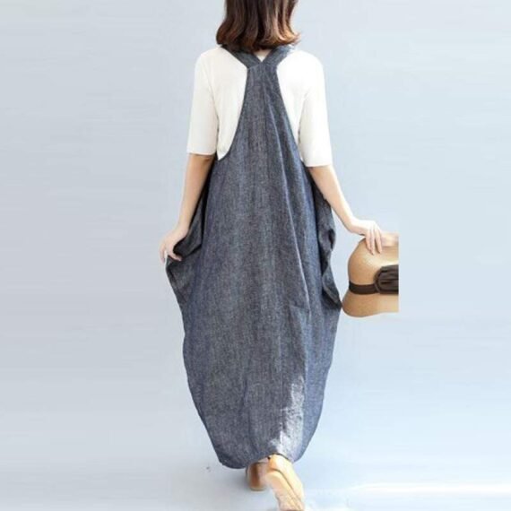 Asymmetrical Overall Dress - Image 4