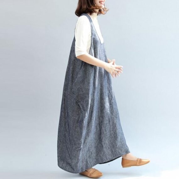 Asymmetrical Overall Dress - Image 7