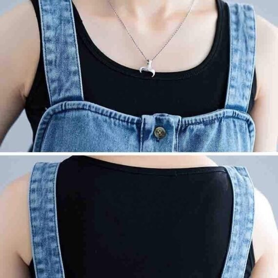 Too Relaxed Denim Overall Dress - Image 6