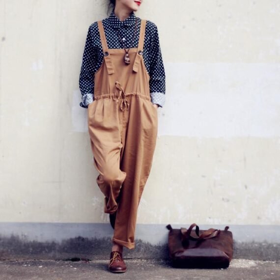 Vintage Pleated Linen Overall - Image 10