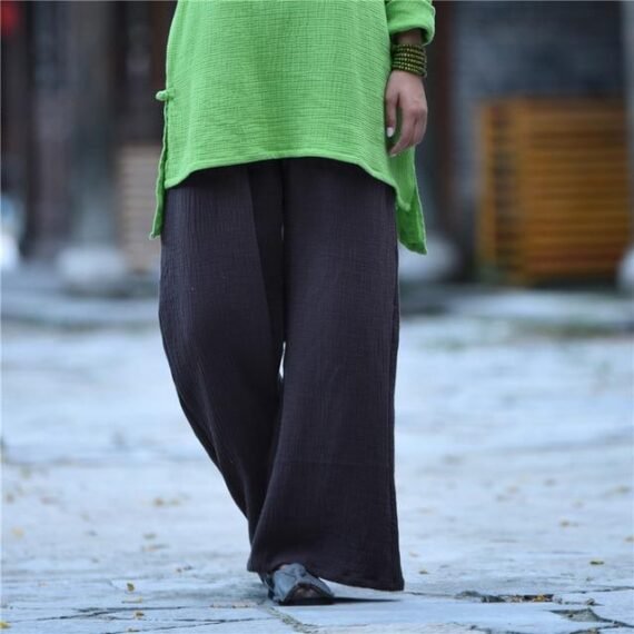 Clarity Wide Leg Linen Palazzo Pants  | Zen - Image 5