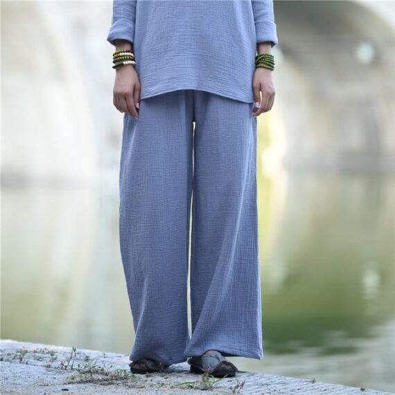 Clarity Wide Leg Linen Palazzo Pants  | Zen - Image 7