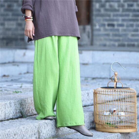 Clarity Wide Leg Linen Palazzo Pants  | Zen - Image 2