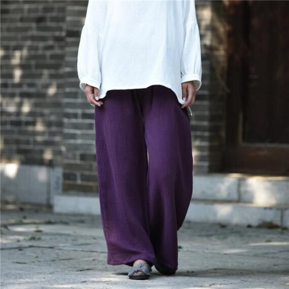 Clarity Wide Leg Linen Palazzo Pants  | Zen - Image 3