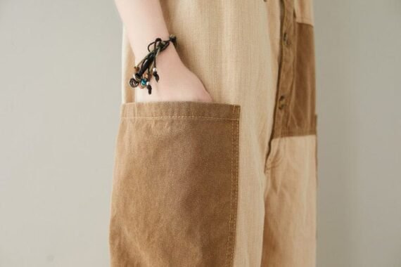 Patchwork Oversized Denim Overall - Image 2