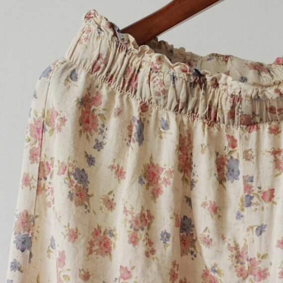 Periwinkle Floral High Waist Palazzo Pants - Image 5