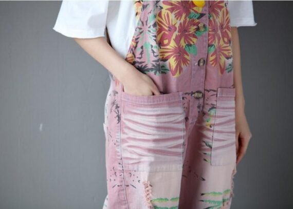 Plus Size Pink Denim Overall - Image 3