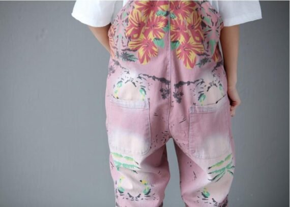 Plus Size Pink Denim Overall - Image 6