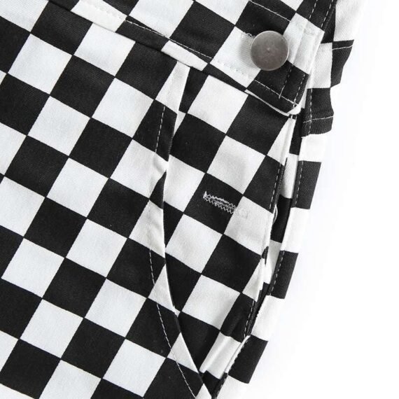 Black And White Check Vintage Overall - Image 4