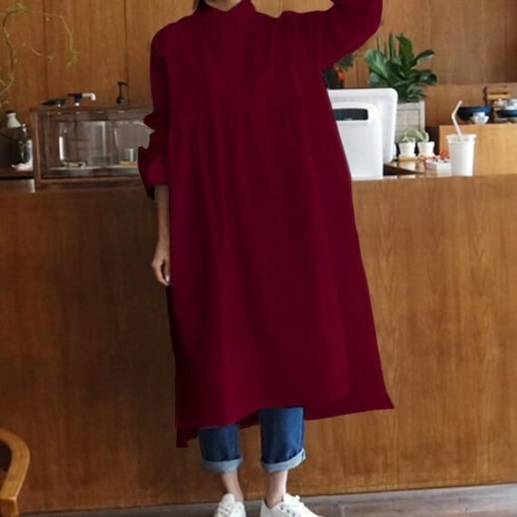 Plus Size Oversized Shirt Dress - Image 5