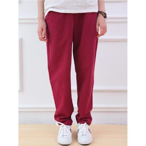 Cotton & Linen Pleated Pants | Zen - Image 2