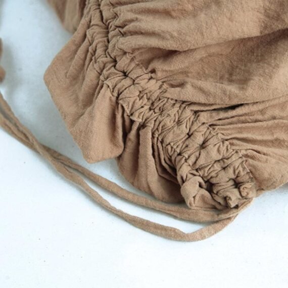 Asymmetrical Cotton Linen Skirt | Lotus - Image 12