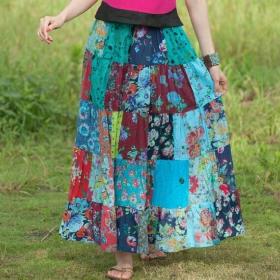 Vintage Random Patchwork Skirt - Image 4