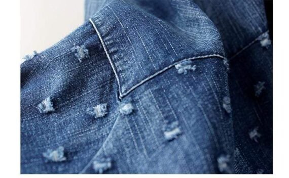 Vintage Pleated Denim Skirt - Image 6