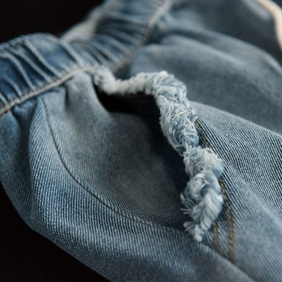 Butterfly Embroidered Vintage Denim Skirt - Image 7