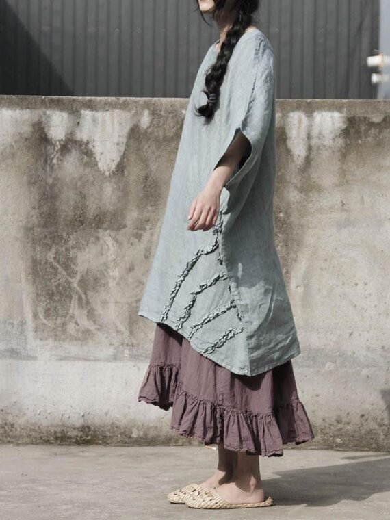 Vintage Cotton Ruffle Skirt | Lotus - Image 6