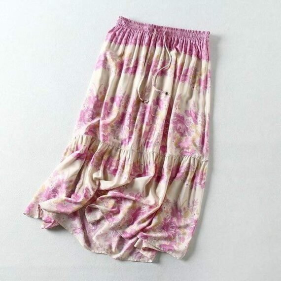 Melody Hippie Floral Midi Skirt - Image 3