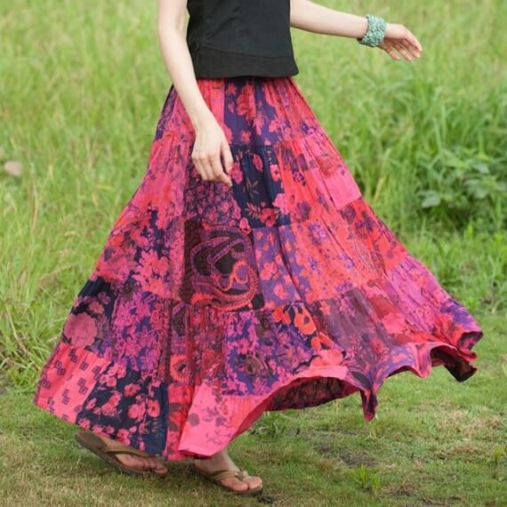 Vintage Random Patchwork Skirt - Image 5