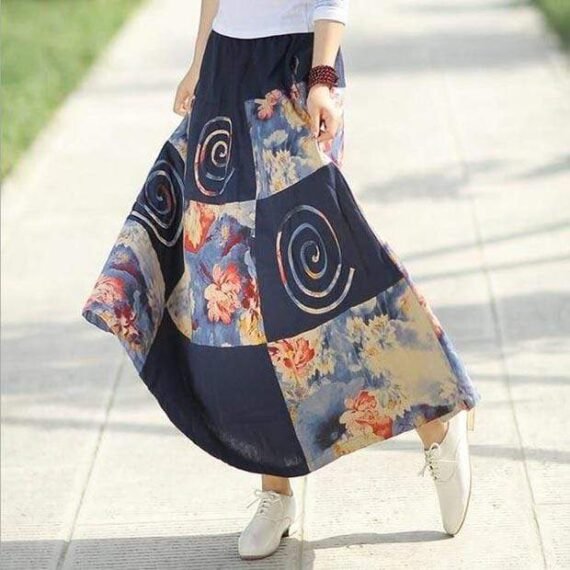 Tribal Patchwork Skirt - Image 2