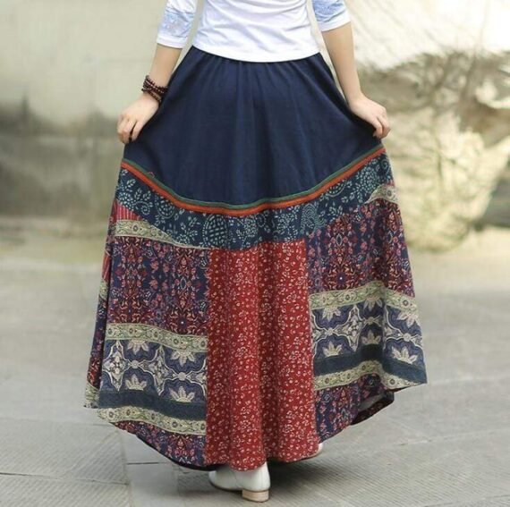 Tribal Patchwork Skirt - Image 4