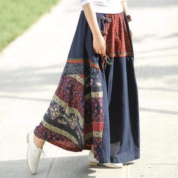 Tribal Patchwork Skirt - Image 3