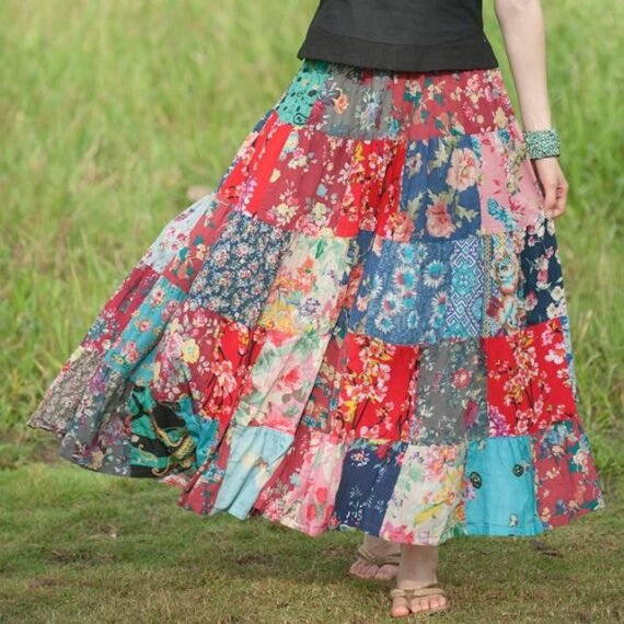 Vintage Random Patchwork Skirt - Image 6