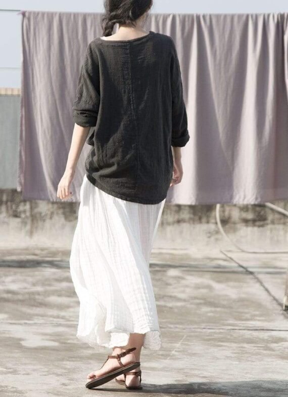 Vintage White Cotton Skirt | Lotus - Image 4