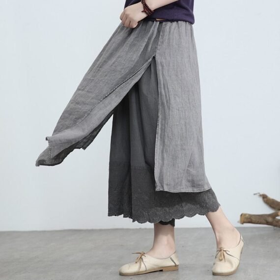 Split Side Palazzo Skirt Pants | Zen - Image 2