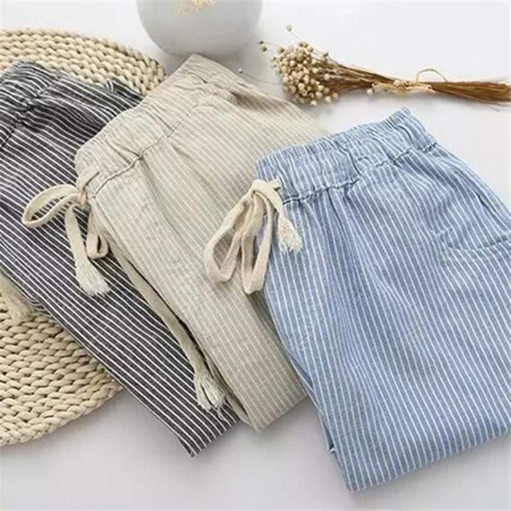 Striped Cotton Linen Pants  | Zen - Image 4