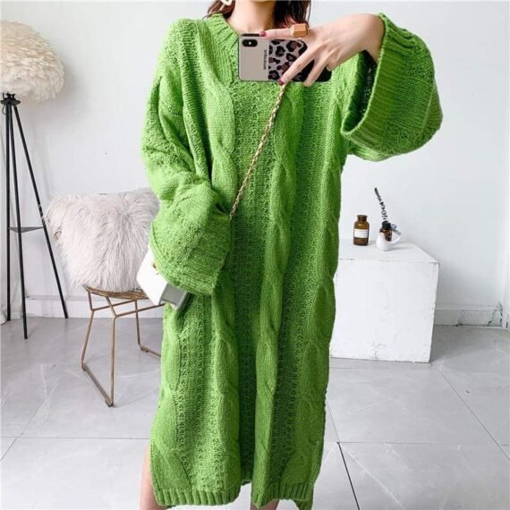 Oversized Chunky Knit Sweater - Image 11