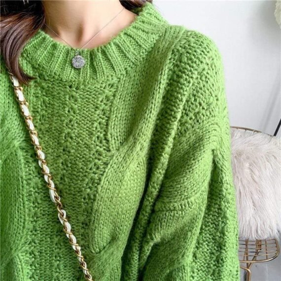 Oversized Chunky Knit Sweater - Image 12