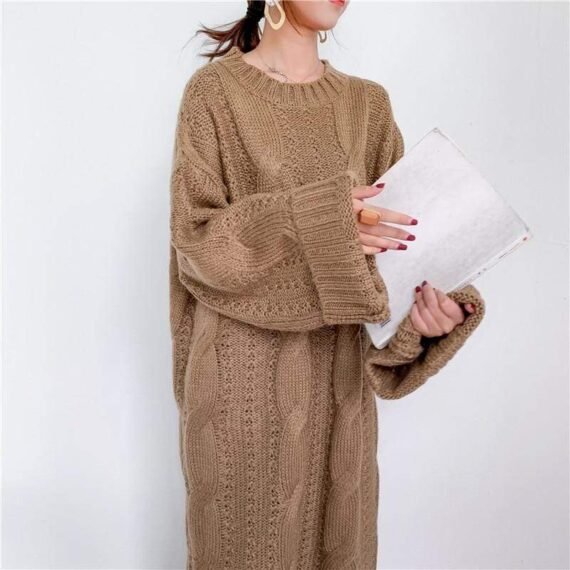 Oversized Chunky Knit Sweater - Image 7