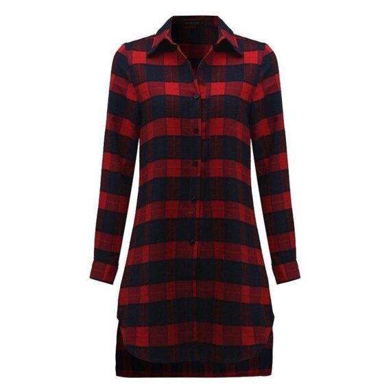 Oversized Vintage Plaid Shirt - Image 11