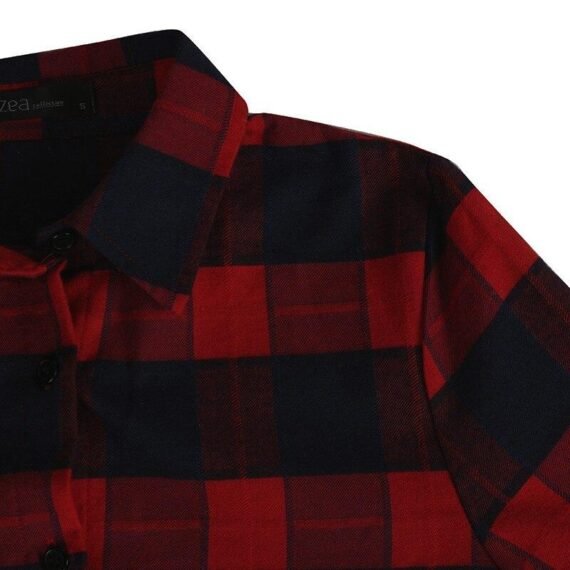 Oversized Vintage Plaid Shirt - Image 13