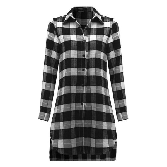 Oversized Vintage Plaid Shirt - Image 10