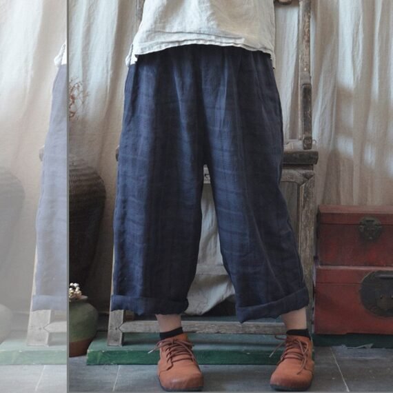 Vintage Casual Cotton Linen Pants | Zen - Image 2