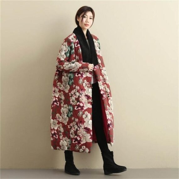 Floral Vintage Oversized Coat - Image 2