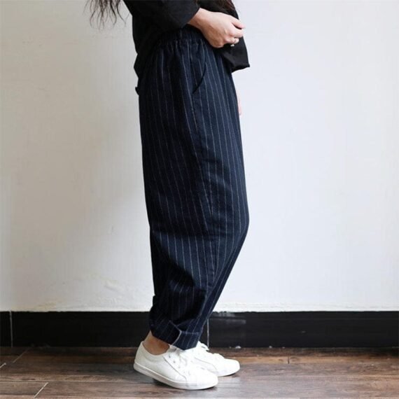 Vintage Striped Oversized Pants - Image 2