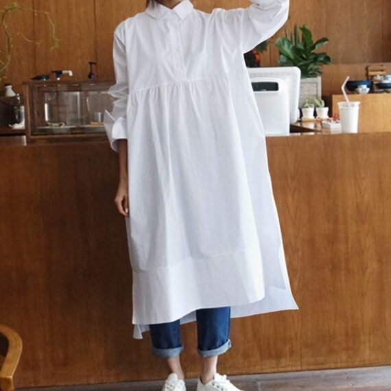 Plus Size Oversized Shirt Dress - Image 2