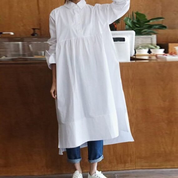 Plus Size Oversized Shirt Dress - Image 8