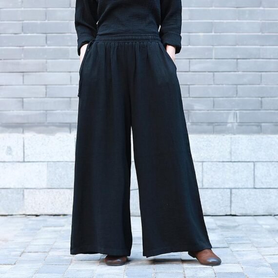 Wide Leg Linen Palazzo Pants  | Zen - Image 4