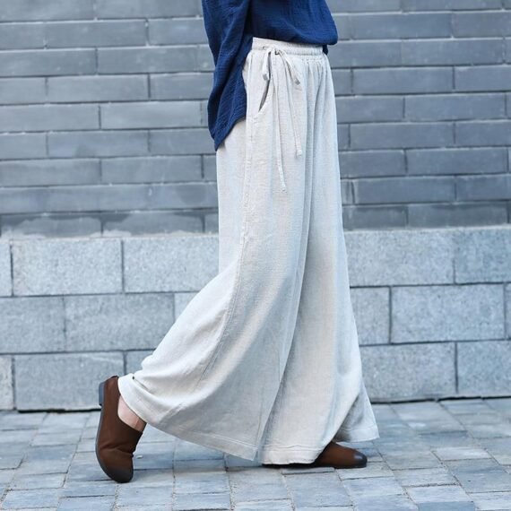 Wide Leg Linen Palazzo Pants  | Zen - Image 2