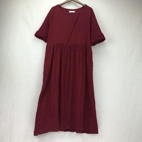 Zen Sunday Plus Size Cotton Linen Dress  | Zen - Image 5