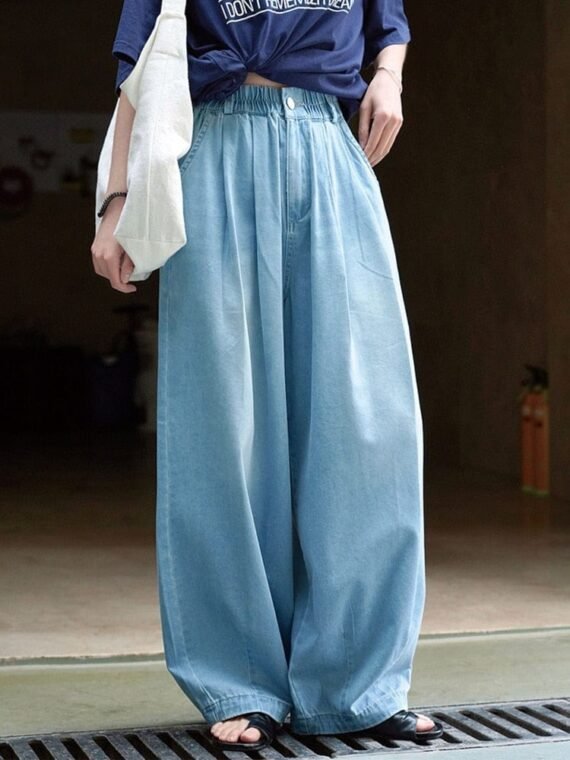 Light Blue Wide Leg Jeans - Image 2