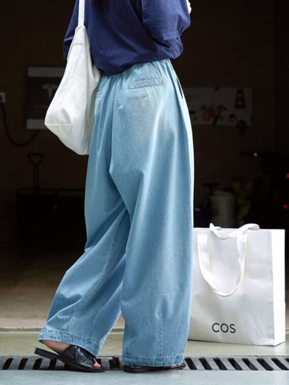 Light Blue Wide Leg Jeans - Image 7