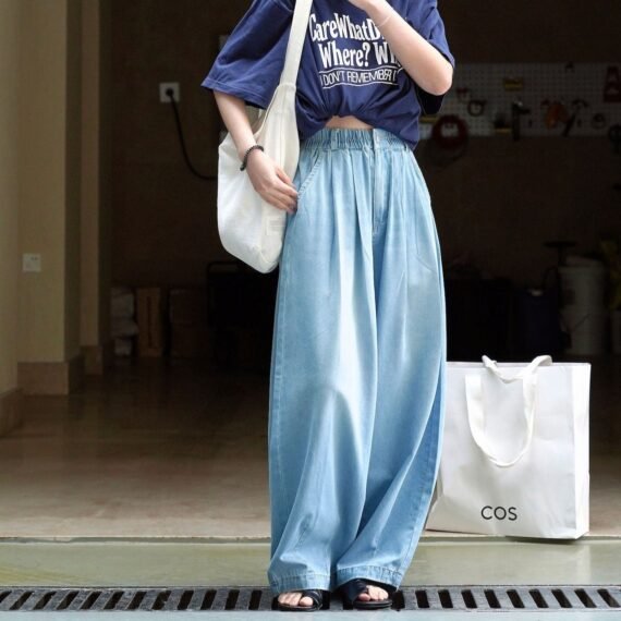 Light Blue Wide Leg Jeans