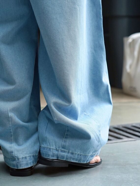 Light Blue Wide Leg Jeans - Image 14